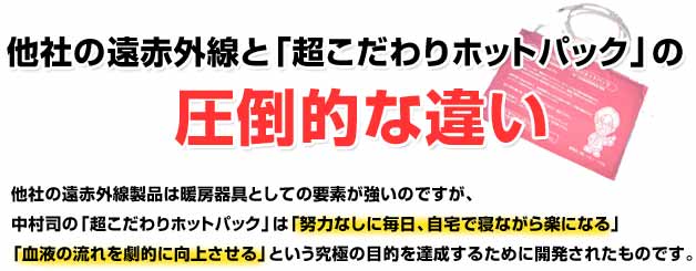 他社の遠赤外線との圧倒的な違い